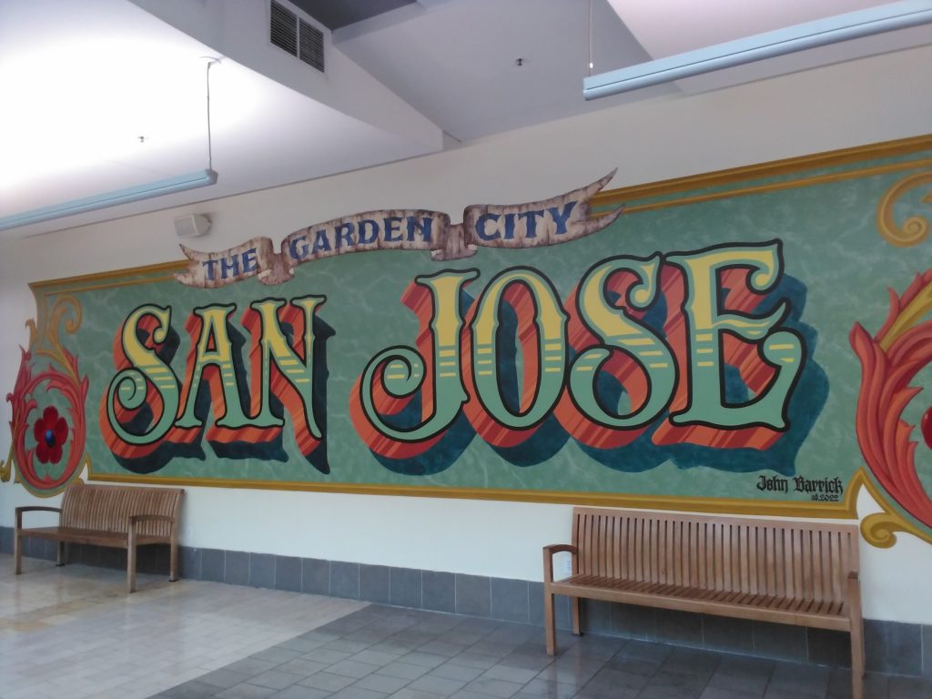 San Jose mural in Oakridge Mall