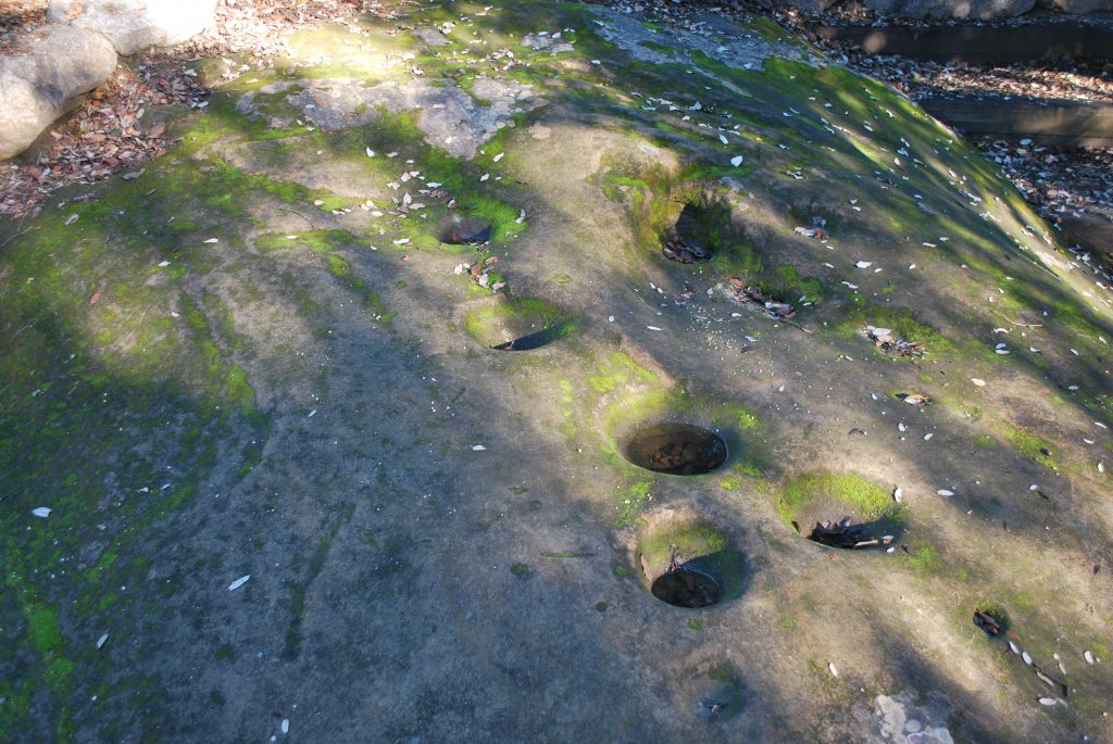 Bedrock mortars at Chitactac-Adams Heritage County Park